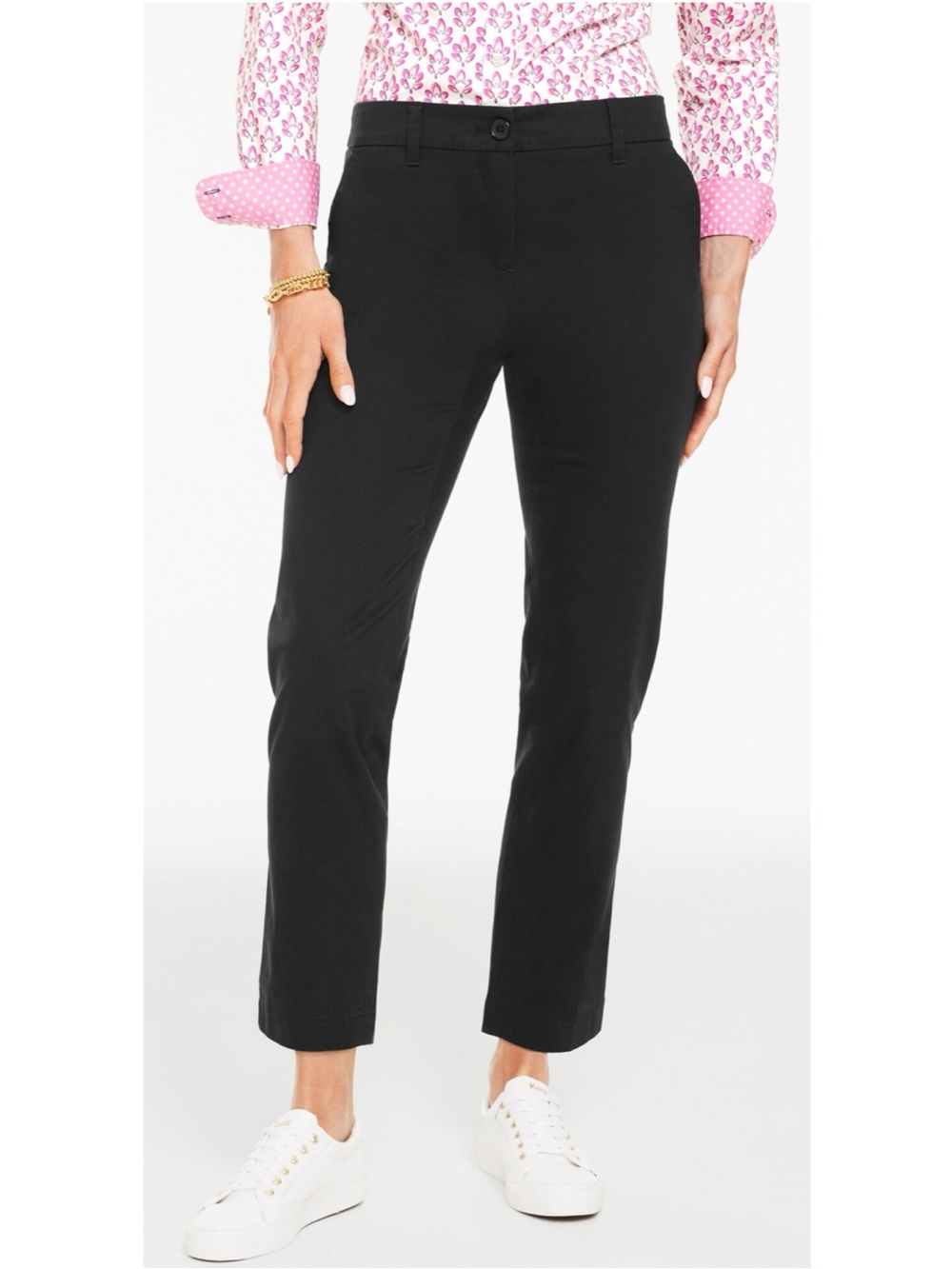 TALBOTS Women’s Size 6 Curvy Black Slim Perfect Crop Pant